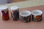 Boch Villeroy decor Acapulco 4 vintage zoutvaatjes, Antiek en Kunst, Ophalen of Verzenden