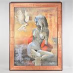 naakt schilderij hedendaags R. Beil, Antiek en Kunst, Kunst | Schilderijen | Modern, Ophalen of Verzenden