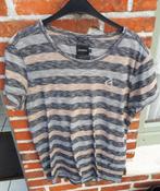 Chasin'-Heren tshirt KM-maat L-streep grijs zwart beige, Maat 52/54 (L), Verzenden, Zwart, Chasin’