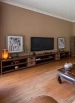 Stijlvol houten tv meubel / tv kast met open vakken, Huis en Inrichting, Ophalen, Gebruikt