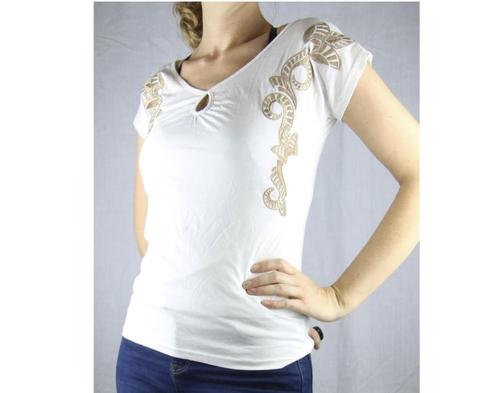 Wit tshirt van Vive Maria - NIEUW - Maat small, Kleding | Dames, T-shirts, Wit, Ophalen of Verzenden