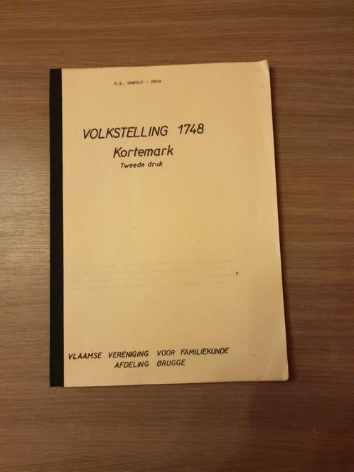 KORTEMARK Volkstelling 1748., Boeken, Geschiedenis | Stad en Regio, Gelezen, Ophalen of Verzenden