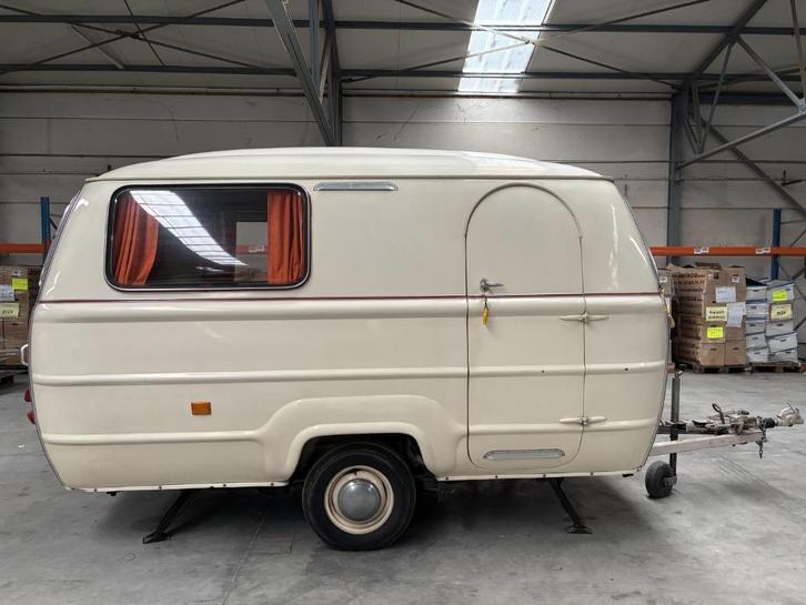 Vintage oldtimer caravan BOURGEOIS B36 - 1963, Caravans en Kamperen, Caravans, Particulier, tot en met 4, 500 - 750 kg, Ophalen