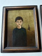 2 peintures à l'huile avec enfant - Inge, Enlèvement