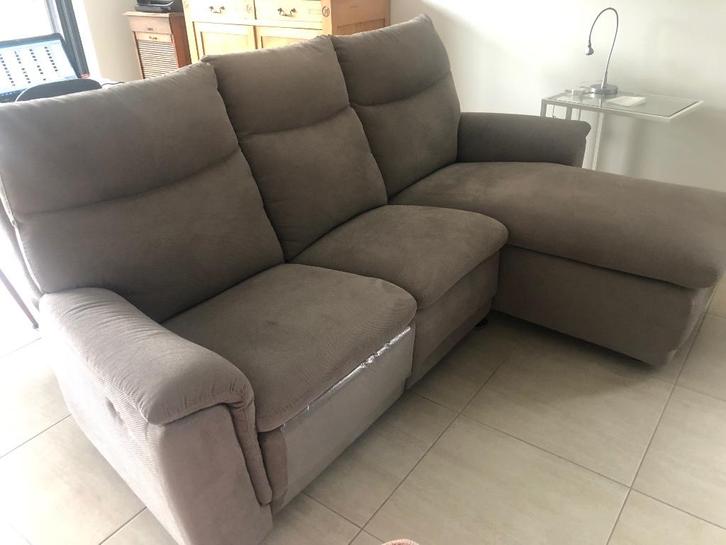 Salon met lounge, Huis en Inrichting, Zetels | Complete zithoeken, Zo goed als nieuw, Stof, Ophalen