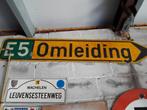 Wegwijzer Autostrade E5 (nu E40) - metalen verkeersbord, Ophalen