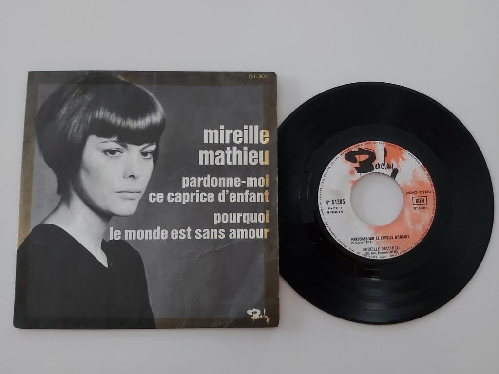 Mireille Mathieu - vergeef me deze kinderachtige gril, 7 inch, Single, Ophalen of Verzenden, Zo goed als nieuw