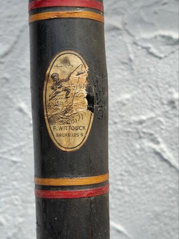 vintage zwarte bamboe vislijn F.WITTOUCK beschikbaar voor biedingen