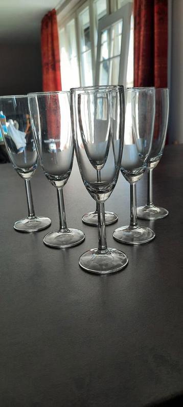 6 campagne glas flutglas beschikbaar voor biedingen