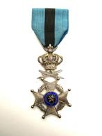 Ordre de Léopold II Chevalier, variante avec glaives, Collections, Objets militaires | Général, Autres, Enlèvement ou Envoi, Ruban, Médaille ou Ailes