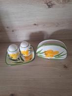 Salière, poivrier et porte serviettes en faience, Keramiek, Overige typen, Ophalen of Verzenden, Zo goed als nieuw