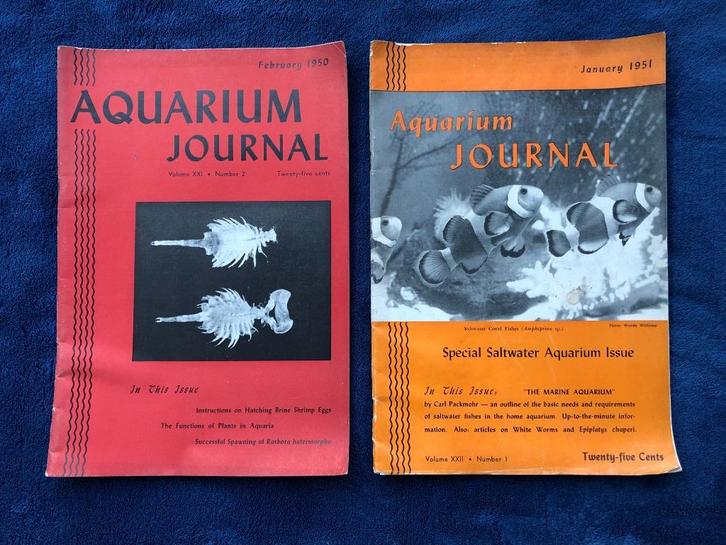 Tijdschriften AQUARIUM Journaal (jaren 50), Verzamelen, Tijdschriften, Kranten en Knipsels, Tijdschrift, 1940 tot 1960, Ophalen of Verzenden