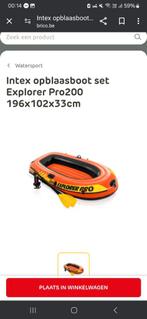 Intex opblaasbare boot met paddels, Watersport en Boten, Kano's, Ophalen of Verzenden, Zo goed als nieuw