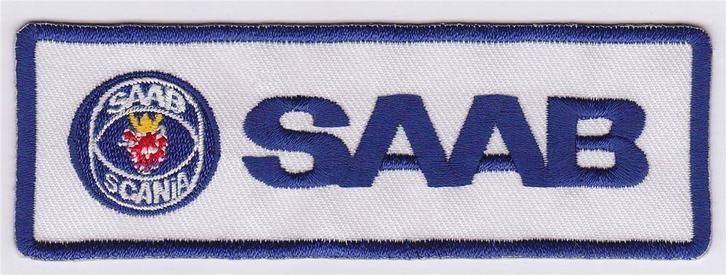 Saab stoffen opstrijk patch embleem #3, Verzamelen, Automerken, Motoren en Formule 1, Nieuw, Verzenden