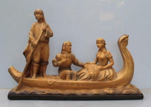 statue art déco gondole vénitienne L 54 cm KH, Antiquités & Art, Antiquités | Accessoires de maison, Enlèvement ou Envoi
