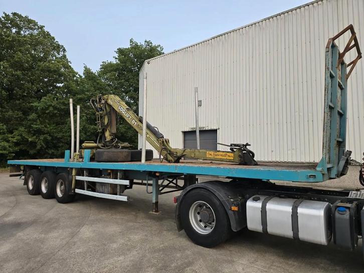 Trailor met Kraan Epsilon 81 / STEEL suspension (bj 2001), Auto's, Vrachtwagens, Bedrijf, Aanhangers en Opleggers, Overige brandstoffen