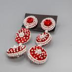 prachtige opvallende oorbellen, Overige materialen, Nieuw, Ophalen of Verzenden, Rood
