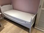 Massief grenen tienerbed in wit 90x200 + pocketvering matras, Huis en Inrichting, Slaapkamer | Bedden, Ophalen, 90 cm, Eenpersoons