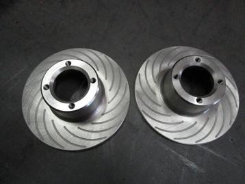 set remschijven 7.9" gegroefd - 4 pots klauwen- CLASSIC MINI beschikbaar voor biedingen