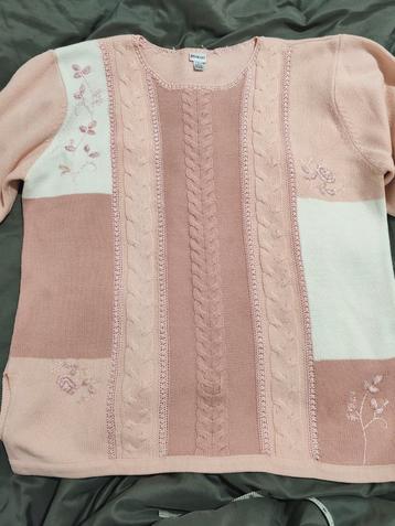 DAMART Zeer mooie gebreide trui met kabelborduursel op de st beschikbaar voor biedingen