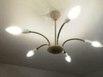 Lustre Laiton retro 5 feux, Ophalen, Gebruikt, Metaal