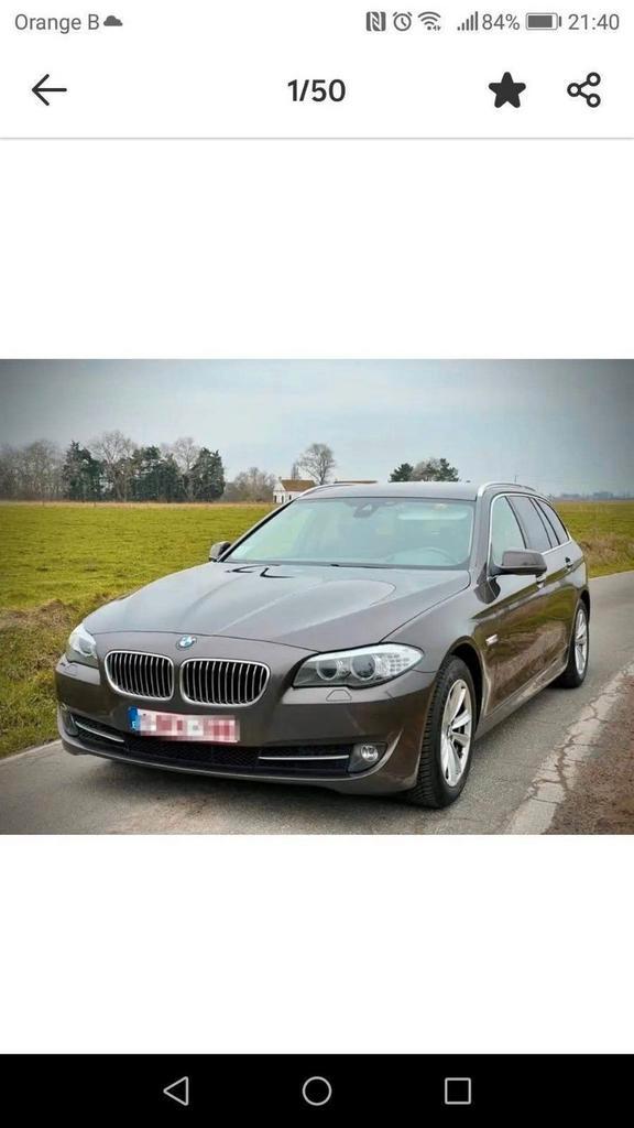 Bmw 520d touring, Autos, BMW, Particulier, Série 5, ABS, Phares directionnels, Airbags, Air conditionné, Alarme, Bluetooth, Ordinateur de bord