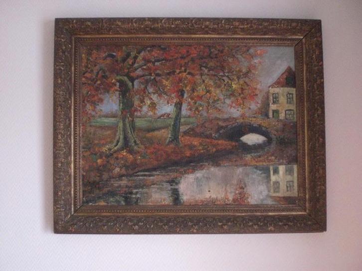 Tableau. Signé: "Frans Staelens". (1899-1952) Vintage, Antiquités & Art, Antiquités | Vases, Enlèvement