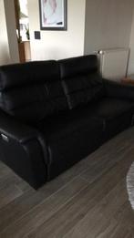Zwart lederen dubbele relax zetel, Huis en Inrichting, Ophalen, Tweepersoons, Zo goed als nieuw, Klassiek , 1 jaar oud , geen kinderen en dieren in gezeten.