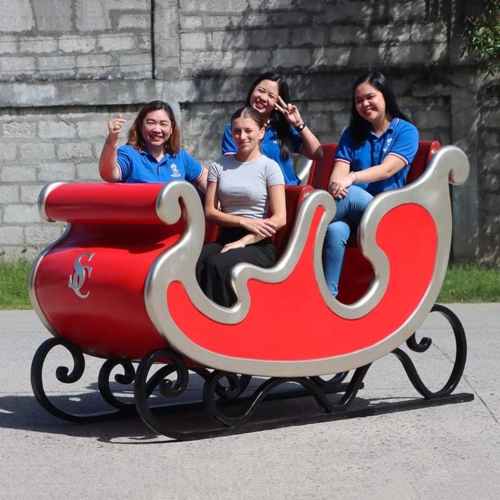 Quatuor en traîneau - Père Noël - Longueur 231 cm, Divers, Noël, Neuf, Enlèvement