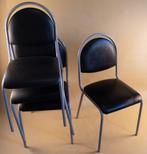 4 eetkamerstoelen, Enlèvement, Comme neuf, Noir, Quatre