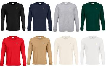 Lacoste T-shirt 8 kleuren Lange Mouwen XS-4XL Nieuw beschikbaar voor biedingen