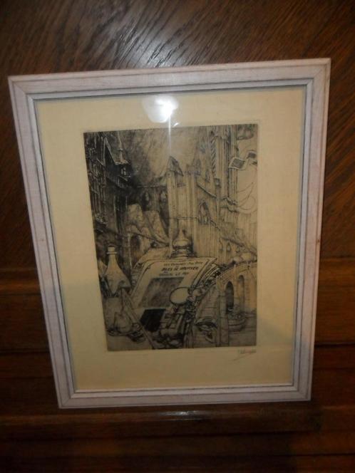 Belle eau-forte de Jules De Bruycker (Gand 1870-1945), Antiquités & Art, Art | Eaux-fortes & Gravures, Enlèvement ou Envoi
