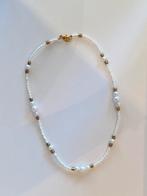 Handgemaakte ketting, Handtassen en Accessoires, Kettingen, Ophalen of Verzenden, Nieuw, Wit, Overige materialen