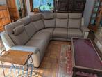 canapé d'angle Socquet full cuir taupe bi-ton, Ophalen, Gebruikt