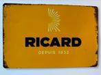 Metalen reclamebord Ricard, Verzamelen, Ophalen of Verzenden, Nieuw, Reclamebord