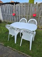 Tuinset 1 tuintafel + 4 tuinstoelen voor 100 euro, Tuin en Terras, Ophalen, Zo goed als nieuw