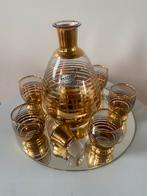 Service à liqueur vintage de la cristallerie de Laeken