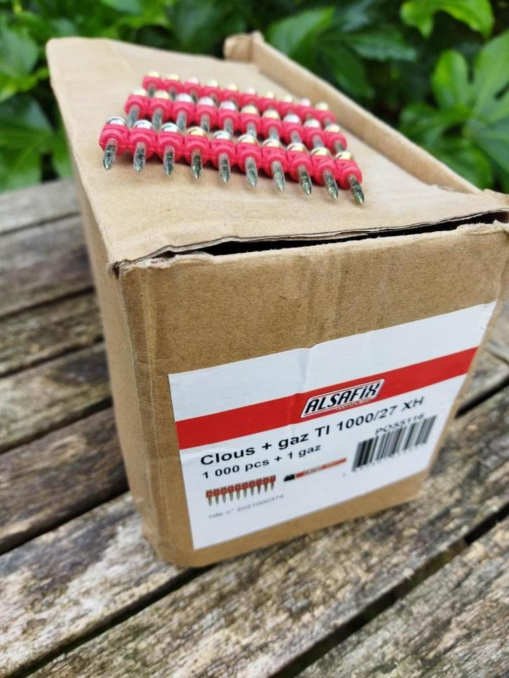 100 Alsafix 27 mm TI 1000/27 XH betonspijkers, Doe-het-zelf en Bouw, IJzerwaren en Bevestigingsmiddelen, Nieuw, Spijkers, Minder dan 50 mm