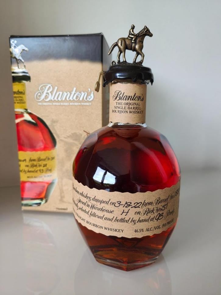Blanton's Original, Bottle 133, Barrel 188, Stopper "B",70cl, Verzamelen, Wijnen, Nieuw, Overige typen, Overige gebieden, Vol