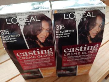 2 boîtes de colorant capillaire L'OREAL disponible aux enchères