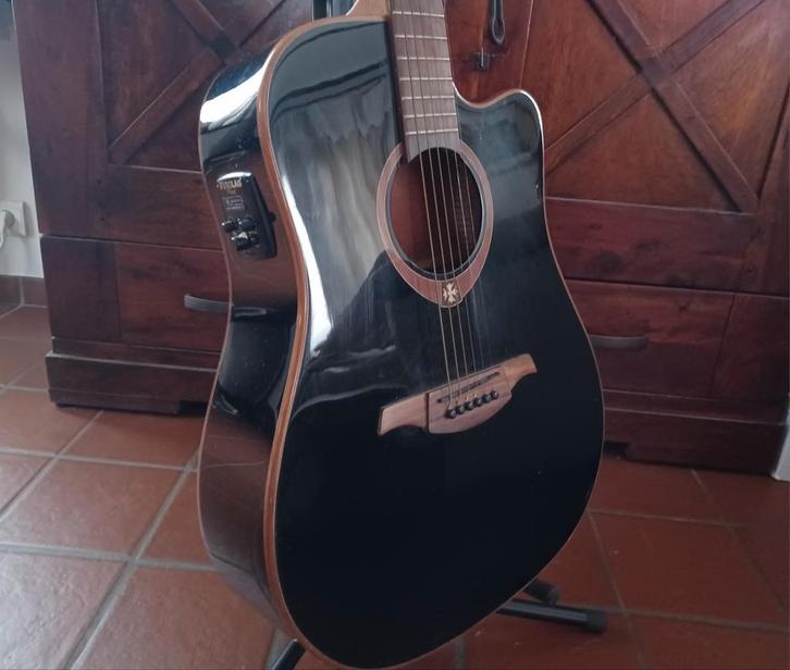 Lâg Tramontane T100DCE-BLK, Muziek en Instrumenten, Snaarinstrumenten | Gitaren | Akoestisch, Gebruikt, Ophalen