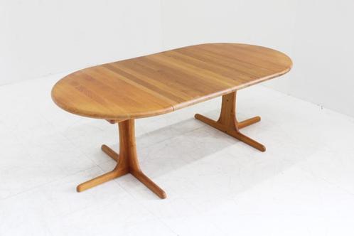 Vintage Deense ronde uitschuifbare eettafel tafel massief, Antiek en Kunst, Antiek | Meubels | Tafels, Ophalen
