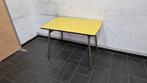 oude vintage formica tafel gele kleur 110cmx60cmx7, Ophalen of Verzenden