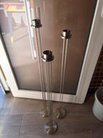 3 hoge kandelaars in inox, kerst, Ophalen, 50 tot 75 cm, Zo goed als nieuw, Metaal