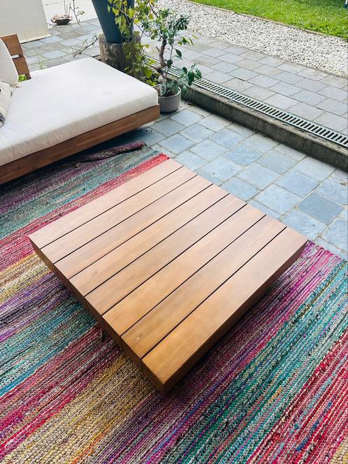 Lage tuintafel Maisons Du Monde, Tuin en Terras, Tuinsets en Loungesets, Gebruikt, Tuinset, Hout, Ophalen