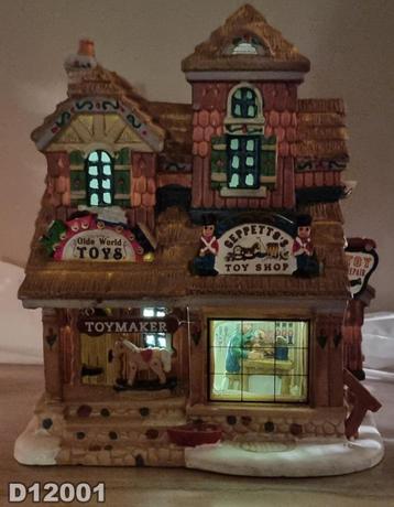 Vintage Verlichte Kersthuisjes beschikbaar voor biedingen