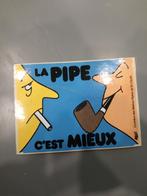 autocollant humorisitque cigarette vs pipe, Collections, Articles de fumeurs, Briquets & Boîtes d'allumettes, Autres types, Enlèvement ou Envoi