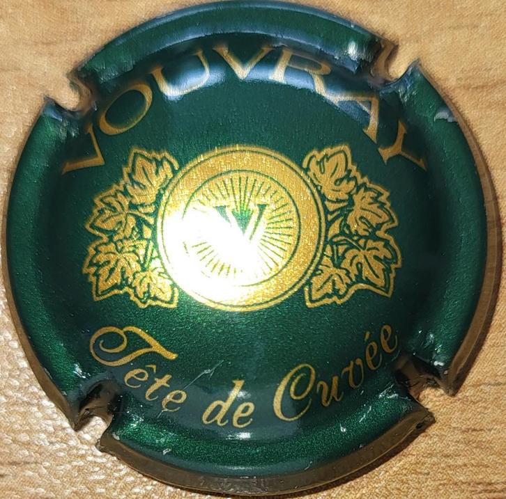 Capsule Crémant de Loire, Cave de VOUVRAY vert & or nr.01, Verzamelen, Wijnen, Nieuw, Overige typen, Frankrijk, Ophalen of Verzenden