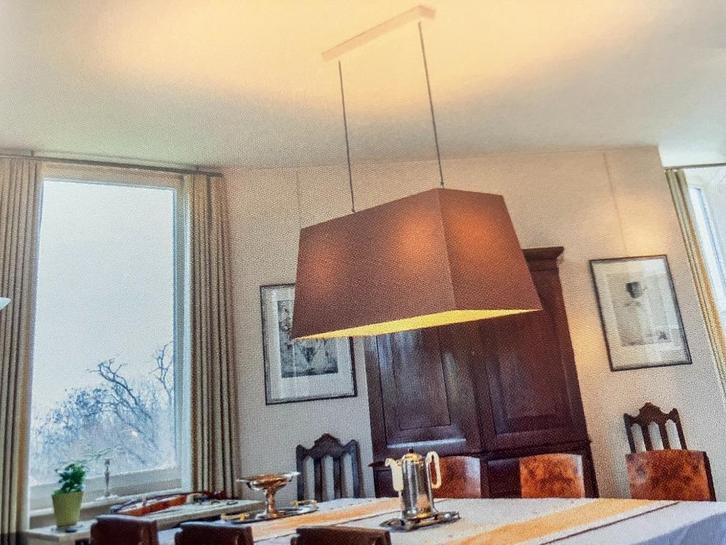 Verlichting boven eettafel of biljart of werkbank..., Huis en Inrichting, Lampen | Hanglampen, Gebruikt, Kunststof, Ophalen