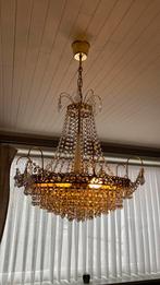 Kristallen kroonluster, Huis en Inrichting, Lampen | Kroonluchters, Ophalen, Zo goed als nieuw